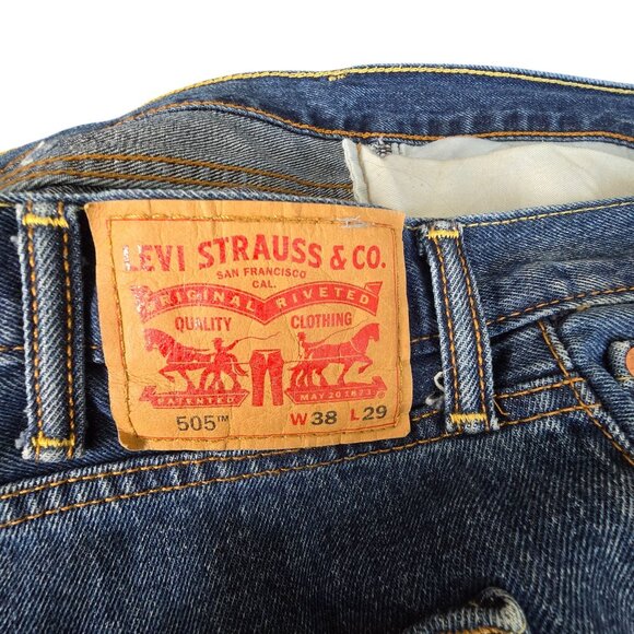 Levis Mens 505 Jeans Regular Fit Straight Leg Denim Jeans W38 L29 CM2100 - Picture 3 of 10
